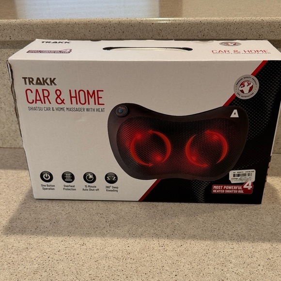 Trakk Other - Car & Home Shiatsu Massager - Black and Red
